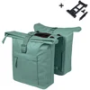 Image de Basil Brooklyn - Dubbele fietstas - 41 Liter - Incl. MIK adapterplaat - Waterdicht - Reflectie details - Gerecycled materiaal - groen