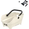 Image de Basil Cento Neo - fietsmand achter - incl. voor gemonteerde MIK Adapterplaat - off white - gerecycled kunststof - 21L - geïntegreerde anti-slipmat - reflectiedetails