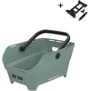 Image de Basil Cento Neo incl. voor gemonteerde MIK Adapterplaat- fietsmand achter, zilvergroen - gerecycled kunststof - 21L - geïntegreerde anti-slipmat - reflectiedetails