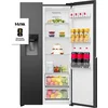 Image de ETNA AKV5178IZWA - Amerikaanse koelkast - No-Frost - 178 cm hoog - 528 liter - Energielabel E - Invriesvermogen 10 kg/24u - Geluidsniveau 40 dB - LED Display - IJs- en waterdispenser - SuperCool - FastFreeze - Deuralarm - Multi Airflow - EnergySaving