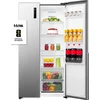 Image de ETNA AKV6178RVS - Amerikaanse koelkast - No-Frost - 178 cm hoog - 544 liter - Energielabel C - Invriesvermogen 12 kg/24u - Geluidsniveau 37 dB - LED Display - SuperCool - FastFreeze - Deuralarm - Interter Compressor - Multi Airflow - Energy Saving