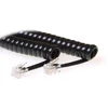 Image de Intronics Gekrulde telefoonhoorn kabel zwart telefoonkabel met 2x RJ10