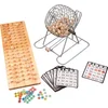 Image de Bingo-Lotto Set Compleet   90 Ballen, Houten Controlebord & Bingokaarten   Bingomolen Metalen   Korf Ø 18 cm   Spel voor 3+ Spelers   Longfield Games