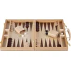 Image de Backgammon 15 Inch   Ingelegd Houten Bord   Houten Koffer met Handvat   Inklapbaar   Afmetingen 39 x 28 x 5,5 cm   Strategisch Bordspel & Reisspel   Longfield Games