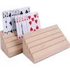 Image de Set van 2 Kaarthouders Pyramide Dubbel   Beukenhout   Voor 40 Kaarten per stuk   Hoogwaardig Vilt Onderkant   Kaartenhouder voor Bordspellen & Kaartspellen   Engelhart