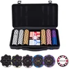Image de Pokerset in zwarte koffer, 300 chips met waarde (14 gram) - Engelhart Games
