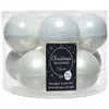 Image de 10 kerstballen winterwit emaille 60 mm