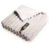 Image de Duux Yentl Striped Elektrisch Warmtedeken 200x200 cm   9 standen   Grijs