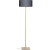 Image de GOOD&MOJO Vloerlamp Fuji - Donkergrijs/Bamboe - Ø47cm - Scandinavisch,Bohemian - Staande lampen voor Woonkamer - Slaapkamer