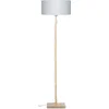 Image de GOOD&MOJO Vloerlamp Fuji - Lichtgrijs/Bamboe - Ø47cm - Scandinavisch,Bohemian - Staande lampen voor Woonkamer - Slaapkamer