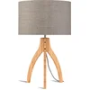 Image de GOOD&MOJO Tafellamp Annapurna - Taupe/Bamboe - Ø36cm - Scandinavisch,Bohemian