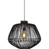 Image de GOOD&MOJO Hanglamp Madagascar - Rotan Zwart - Ø60cm - Scandinavisch,Bohemian - Hanglampen Eetkamer, Slaapkamer, Woonkamer