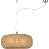 Image de GOOD&MOJO Hanglamp Palawan - Bamboe - Recht - Ø60cm - Scandinavisch,Bohemian - Hanglampen Eetkamer, Slaapkamer, Woonkamer