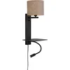 Image de it's about RoMi Wandlamp Florence - Taupe/Zwart - 24x22x52cm - Binnen Modern,Scandinavisch