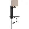 Image de it's about RoMi Wandlamp Florence - Naturel/Zwart - 24x22x52cm - Binnen Modern,Scandinavisch