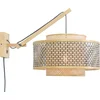 Image de GOOD&MOJO Wandlamp Bhutan - Bamboe/Zwart - 57x50x50cm - Binnen Scandinavisch,Bohemian