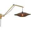 Image de GOOD&MOJO Wandlamp Bali - Bamboe/Zwart - 105x60x55cm - Binnen Scandinavisch,Bohemian