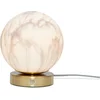Image de it's about RoMi Tafellamp Carrara - Wit/Goud - Ø16cm - Modern,Luxe