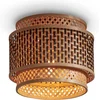 Image de GOOD&MOJO Plafonniere Bhutan - Bamboe/Zwart - Ø25cm - Bohemian