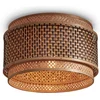 Image de GOOD&MOJO Plafonniere Bhutan - Bamboe/Zwart - Ø40cm -