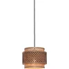 Image de GOOD&MOJO Hanglamp Bhutan - Bamboe/Zwart - Ø25cm - - Hanglampen Eetkamer, Slaapkamer, Woonkamer
