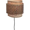 Image de GOOD&MOJO Wandlamp Bhutan - Bamboe/Zwart - 24x12x21cm - Binnen