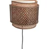 Image de GOOD&MOJO Wandlamp Bhutan - Bamboe/Zwart - 32x16x27cm - Binnen