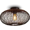 Image de GOOD&MOJO Plafonniere Cango - Bamboe Zwart - Ø40cm -
