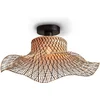 Image de GOOD&MOJO Plafonniere Ibiza - Bamboe/Zwart - 50x50x15cm -
