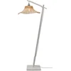 Image de GOOD&MOJO Vloerlamp Ibiza - Bamboe Wit/Naturel - 77x50x150cm - Bohemian - Staande lampen voor Woonkamer - Slaapkamer