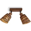 Image de GOOD&MOJO Plafonniere Java - Bamboe Naturel/Zwart - 28x15x24cm -