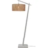 Image de GOOD&MOJO Vloerlamp Java - Bamboe Wit/Naturel - 75x50x176cm - - Staande lampen voor Woonkamer - Slaapkamer