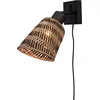 Image de GOOD&MOJO Wandlamp Java - Bamboe Zwart/Naturel - Ø15cm - Binnen Modern
