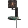 Image de GOOD&MOJO Wandlamp Java - Bamboe Zwart - 30x22x52cm - Binnen Modern