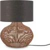 Image de GOOD&MOJO Tafellamp Kalahari - Donkergrijs/Rotan - Ø32cm - Modern