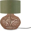 Image de GOOD&MOJO Tafellamp Kalahari - Groen/Rotan - Ø32cm - Modern