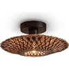 Image de GOOD&MOJO Plafonniere Kalimantan - Bamboe/Zwart - Ø30cm - Modern