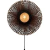 Image de GOOD&MOJO Wandlamp Kalimantan - Bamboe/Zwart - Ø60cm - Binnen Modern