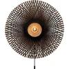 Image de GOOD&MOJO Wandlamp Kalimantan - Bamboe/Zwart - Ø87cm - Binnen Modern