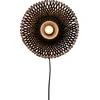 Image de GOOD&MOJO Wandlamp Kalimantan - Zwart/Bamboe - Ø30cm - Binnen Modern