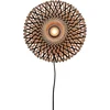 Image de GOOD&MOJO Wandlamp Kalimantan - Bamboe/Zwart - Ø30cm - Binnen Modern
