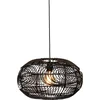 Image de GOOD&MOJO Hanglamp Madeira - Rotan Zwart - Ø48cm - Modern - Hanglampen Eetkamer, Slaapkamer, Woonkamer