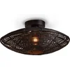 Image de GOOD&MOJO Plafonniere Tanami - Rotan Zwart - Ø40cm - Modern