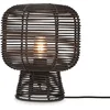 Image de GOOD&MOJO Tafellamp Tanami - Rotan Zwart - Ø27cm - Modern