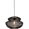 Image de GOOD&MOJO Hanglamp Zanzibar - Rotan Zwart - Ø40x30cm - Modern - Hanglampen Eetkamer, Slaapkamer, Woonkamer