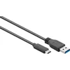 Image de USB-C naar USB-A kabel - USB3.0 - tot 2A / zwart - 0,50 meter