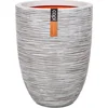 Image de Capi Europe - Vaas elegant laag Rib NL - 34x46 - Ivoor - Opening Ø27 - Bloempot voor binnen en buiten - Levenslang garantie - Breukbestendig - 100% Recyclebaar - CO2 Neutraal geproduceerd - KOFI782