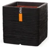 Image de Capi Europe - Bloempot vierkant Rib NL - 40x40 - Zwart - Opening Ø32 - Bloempot voor binnen en buiten - Levenslang garantie - Breukbestendig - 100% Recyclebaar - CO2 Neutraal geproduceerd - KBLR903