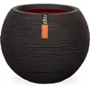 Image de Capi Europe - Vaas bol Rib NL - 62x48 - Zwart - Opening Ø40 - Bloempot voor binnen en buiten - Levenslang garantie - Breukbestendig - 100% Recyclebaar - CO2 Neutraal geproduceerd - KBLR271