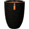Image de Capi Europe - Vaas elegant laag Rib NL - 46x58 - Zwart - Bloempot voor binnen en buiten - Levenslang garantie - Breukbestendig - 100% Recyclebaar - CO2 Neutraal geproduceerd - KBLR783